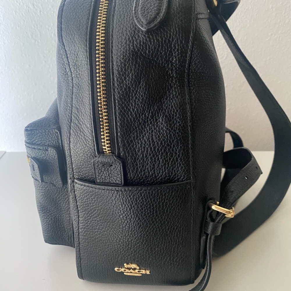 Coach Black Backpack with Gold Accents - Picture 3 of 8